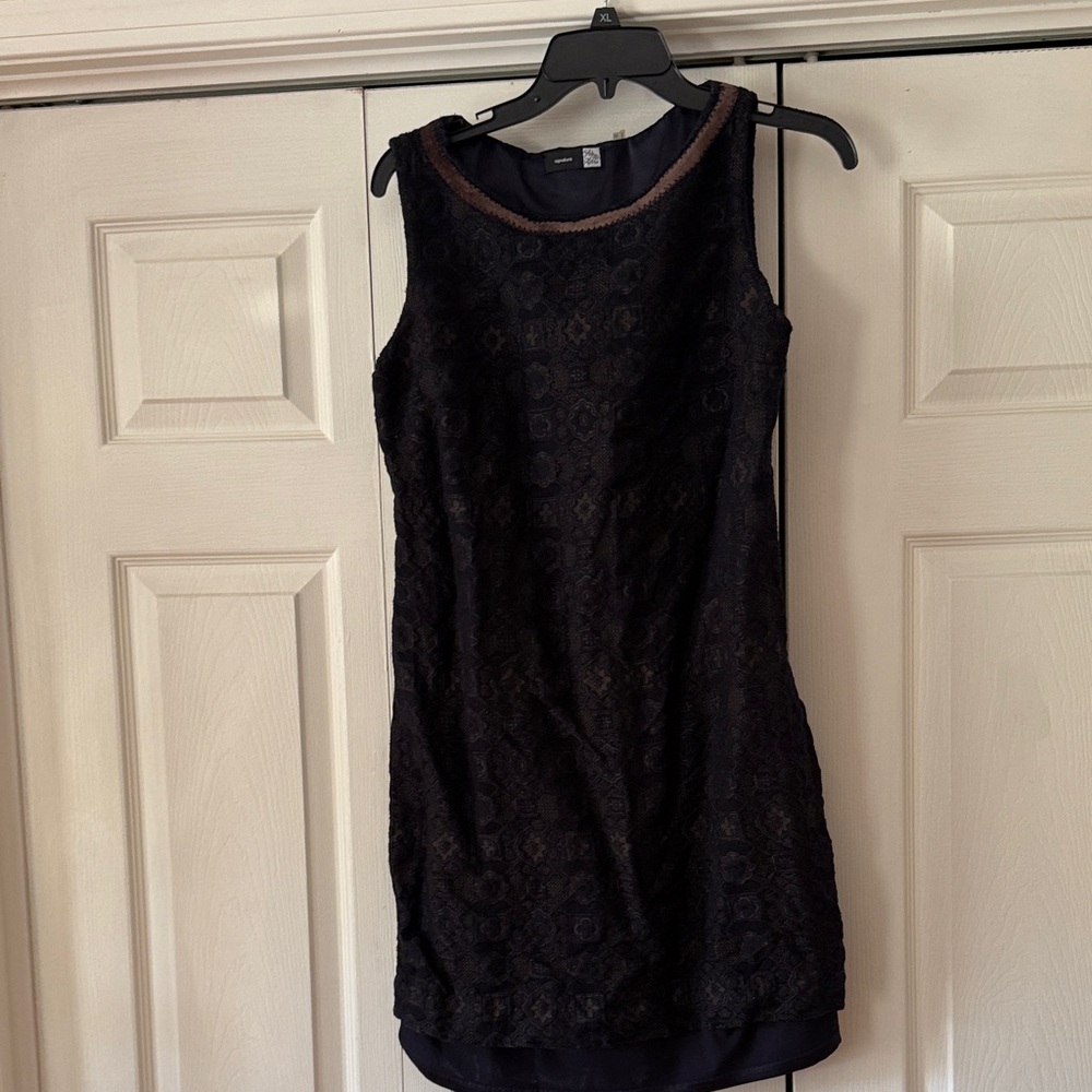 Saks Fifth Avenue Black Lace Mini Dress